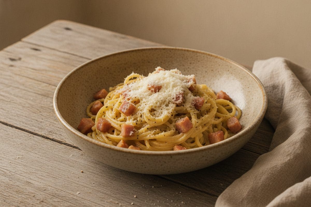 Carbonara Autentică cu Pancetta