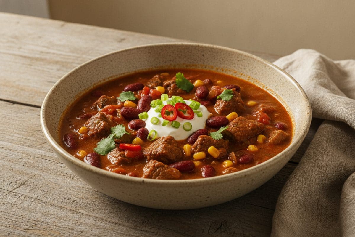 Chilli con Carne — Tocăniță Mexicană cu Vită și Fasole Roșie