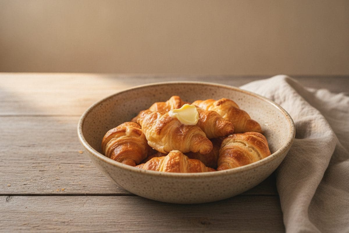 Croissante cu unt autentic, cu straturi crocante