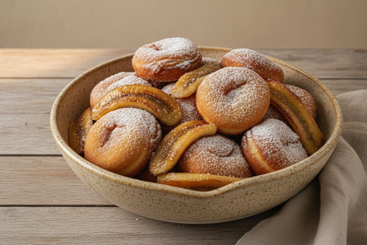 Gogoși pufoase cu banane coapte