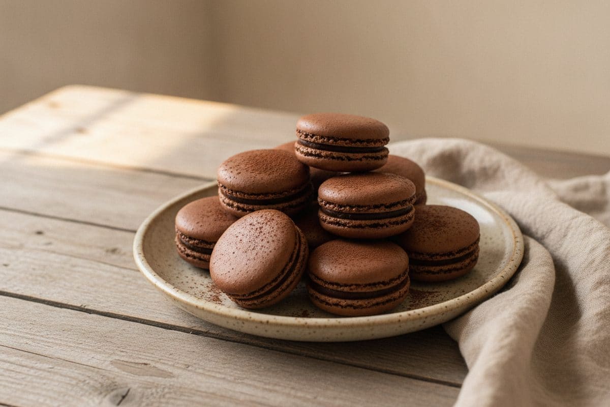 Macarons franțuzești cu ciocolată