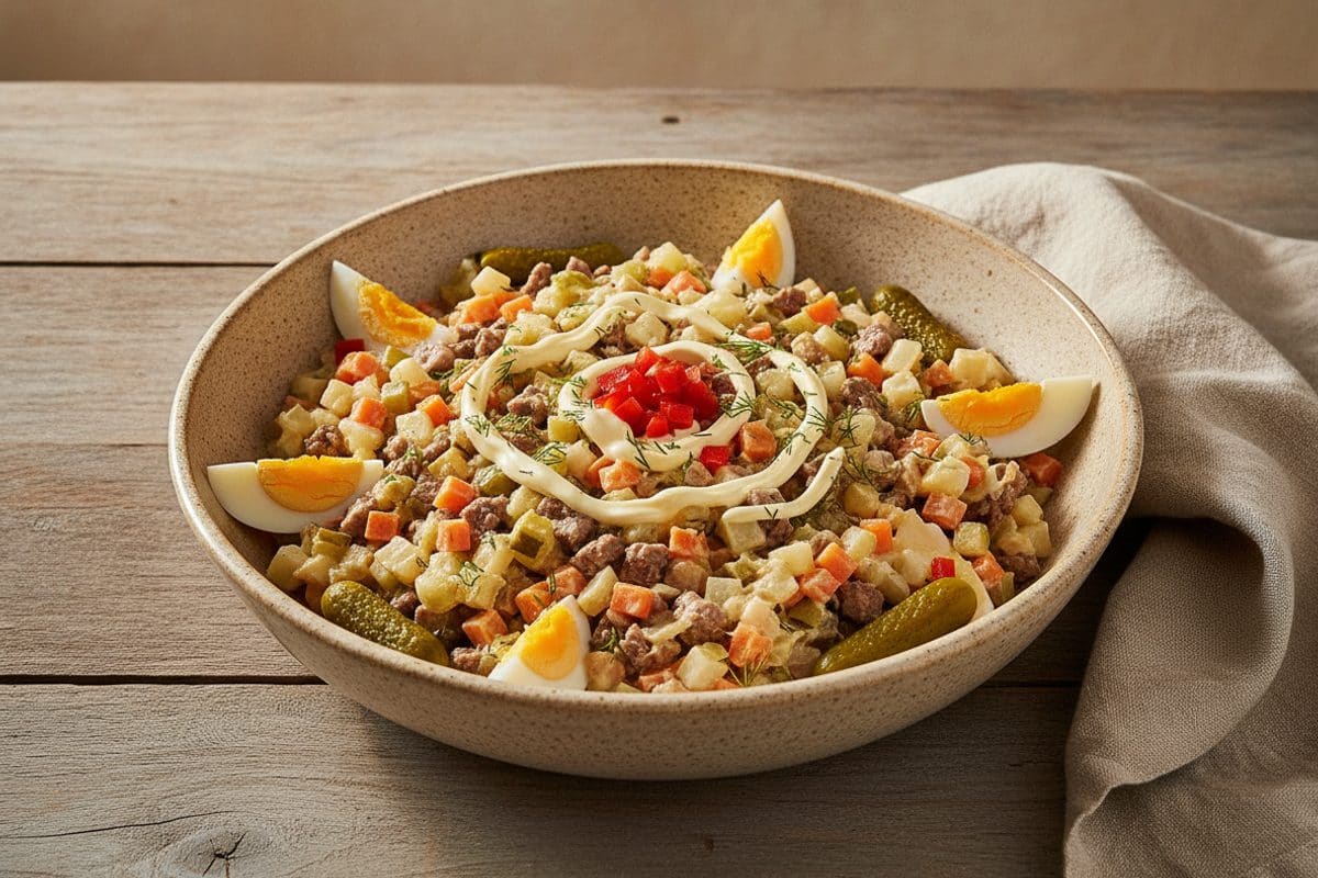 Salată de boeuf clasică pentru sărbători