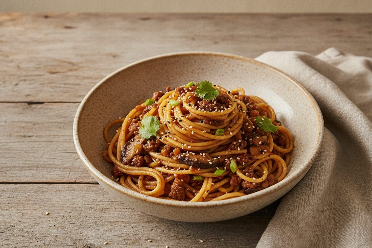 Spaghetti Bolognese în Stil Chinezesc