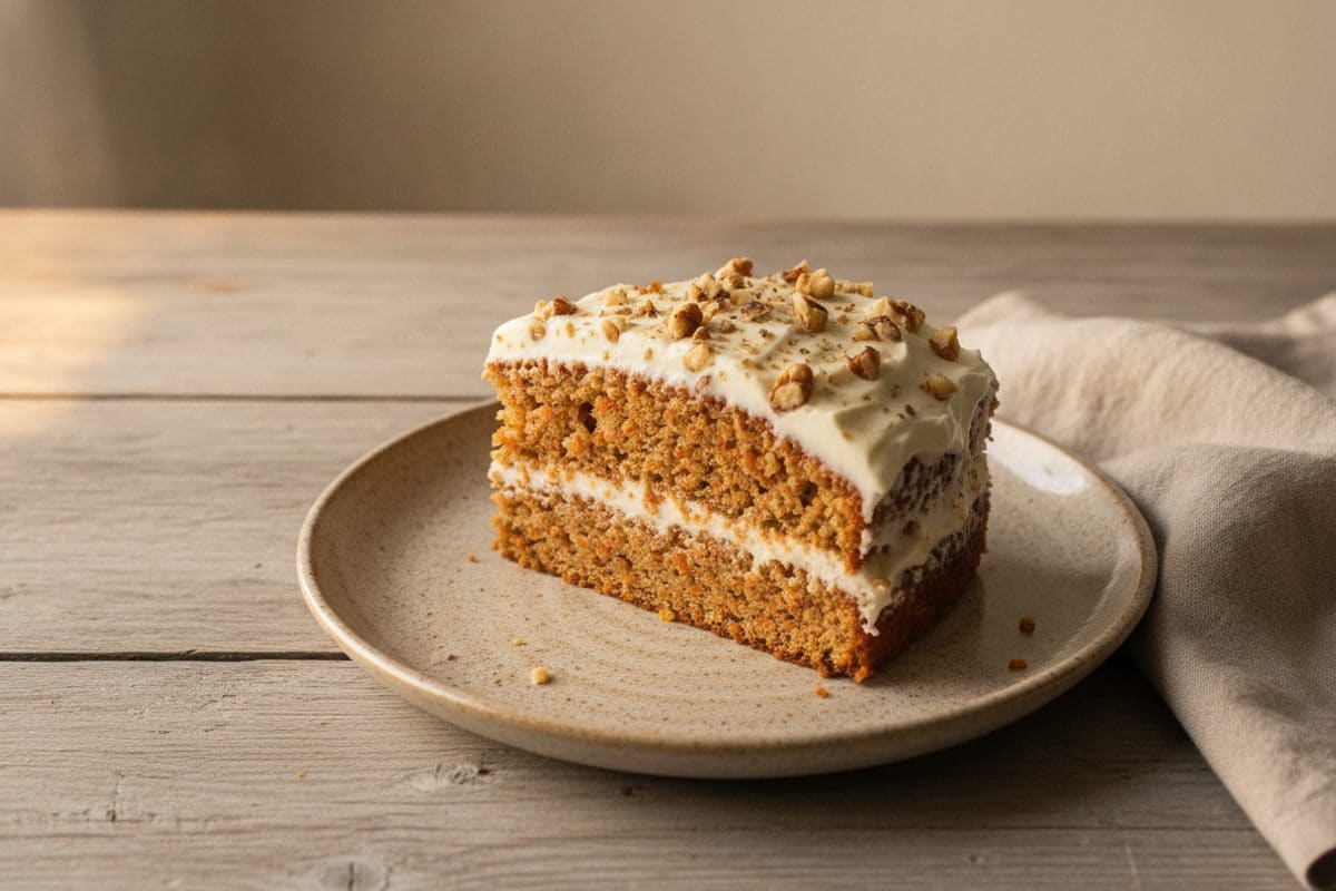 Tort de morcovi cu cremă de brânză și nuci