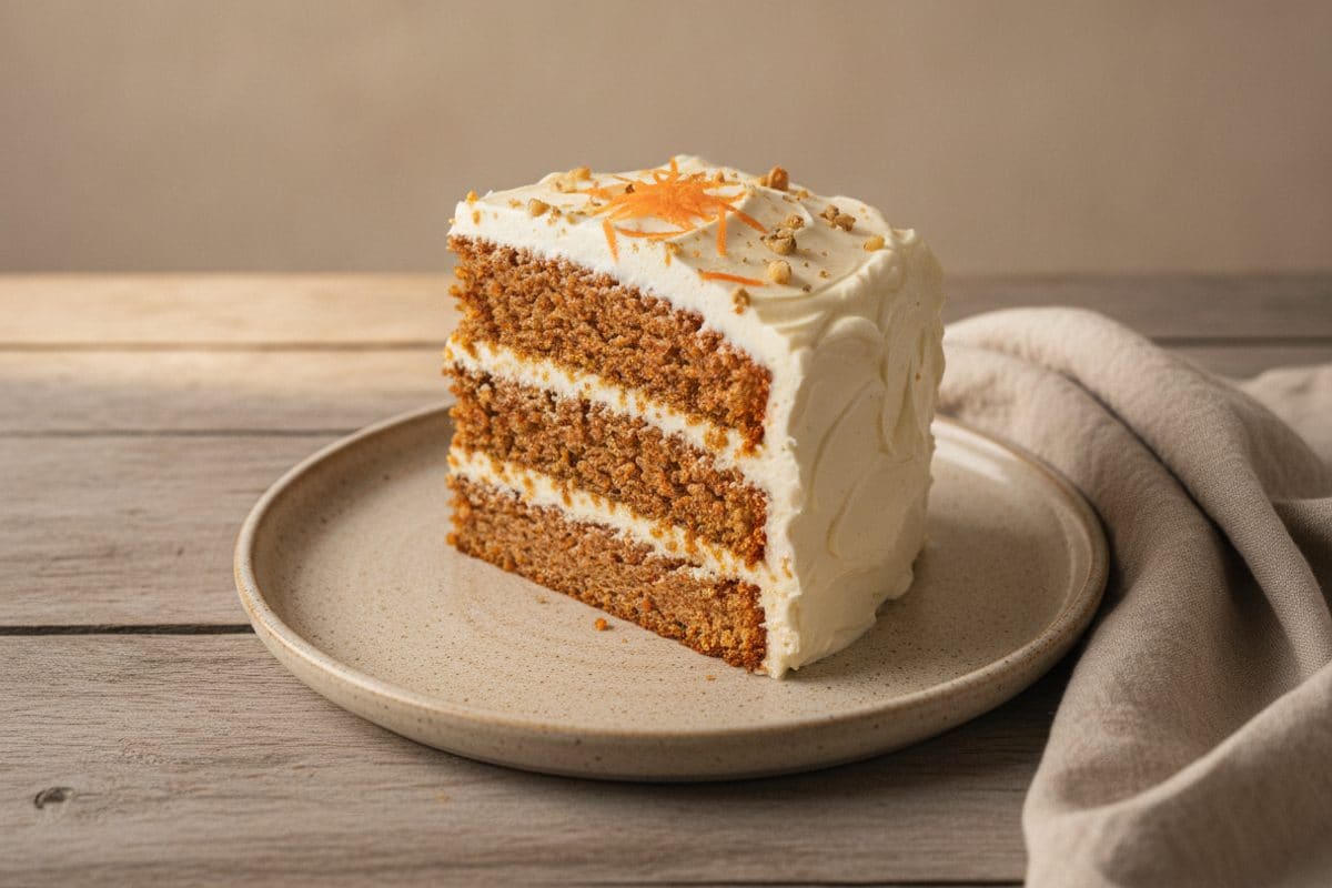 Tort de morcovi pufos cu glazură de cremă de brânză